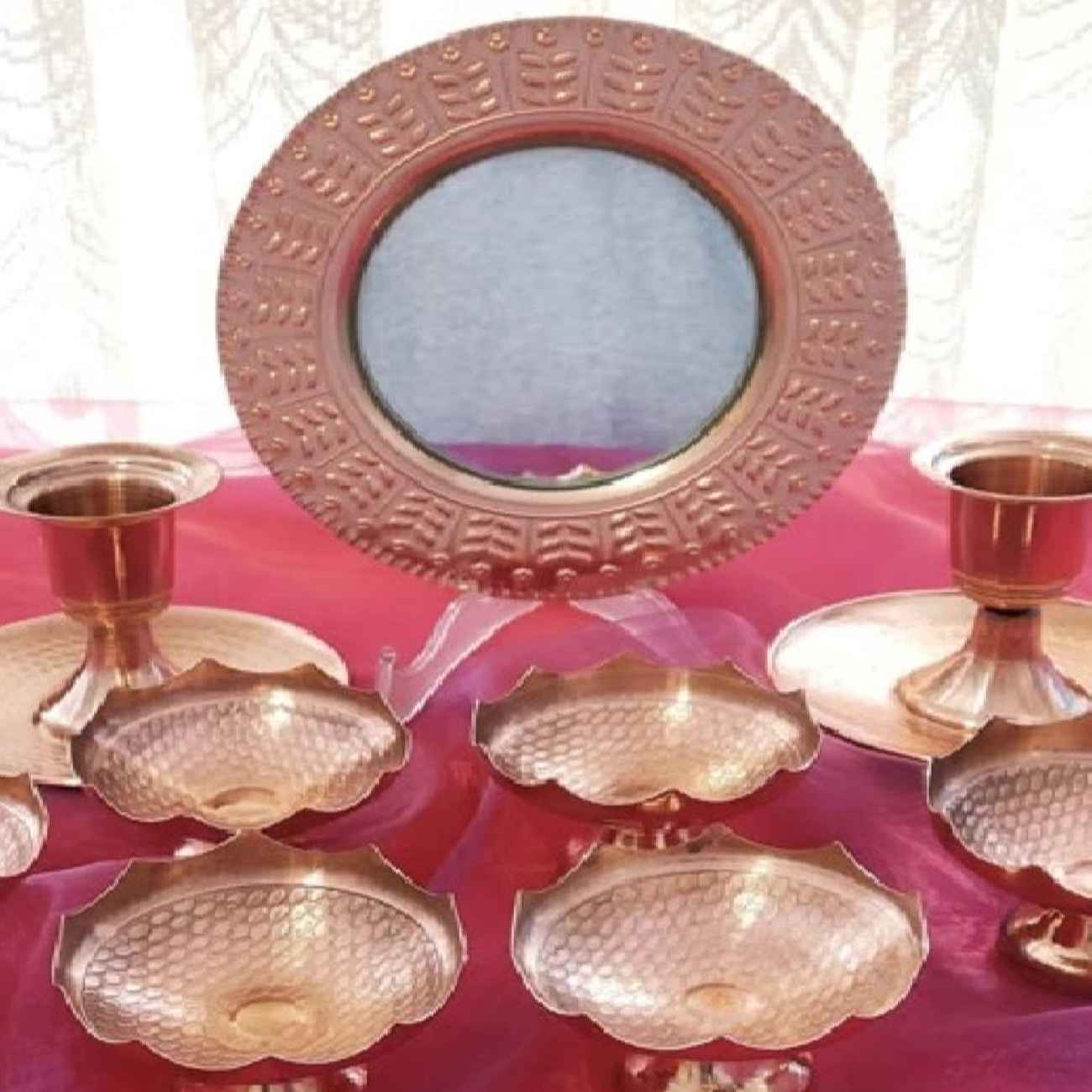 Haft-Seen Koperen Set – Tijdloze Vieringen Nowruz, Perzisch Nieuwjaar, Elegant Ontwerp 9-delig