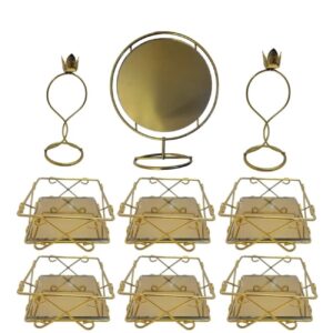 Haft Seen Metalen Set voor Tijdloze Vieringen, Perzisch Nieuwjaar, Elegant Ontwerp 9-delig