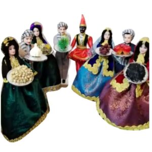 Haft-Sin Set voor Nowruz – Elegante Handgemaakte Poppen