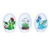Haft-Sin Beschilderd Ei voor Nowruz – Draakontwerp (Set van 3)