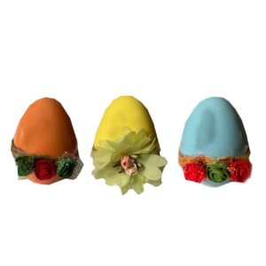 Haft-Sin Beschilderd Ei voor Nowruz – Bloemen (Set van 3)