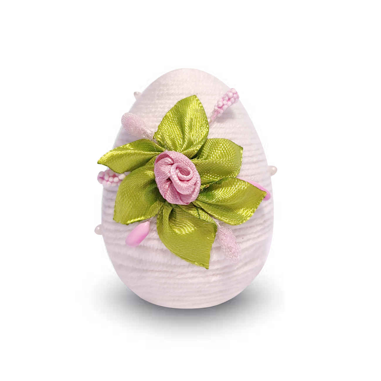 Haft-Sin Beschilderd Ei voor Nowruz – Aardewerk met Bloemen (Set van 3)