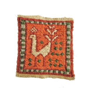 Handgeweven Perzische Kilim Onderzetter – Pauw