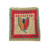 Fars Kilim Onderzitter – Crème Pistachepatroon, Handgeweven Wollen Vierkant