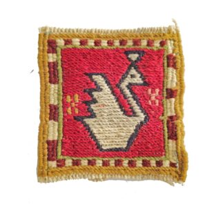 Handgeweven Perzische Kilim Onderzetter – Zwaan