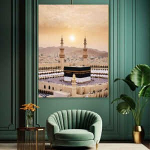 Islamitische Canvas Wandkunst van Kaaba – Tawaf Model