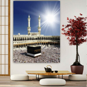 Islamitische Canvas Wandkunst van Kaaba – Perfect Accent voor Jouw Woonkamer of Gebedsruimte