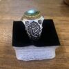 Islamitische Peridot Zilveren Ring voor Mannen met Ya Hussain Kalligrafie
