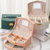 Sieradenkist met Spiegel & Slot – Meerlaagse Organizer
