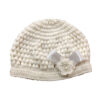 Gebreide Babymuts – Cream Bloem