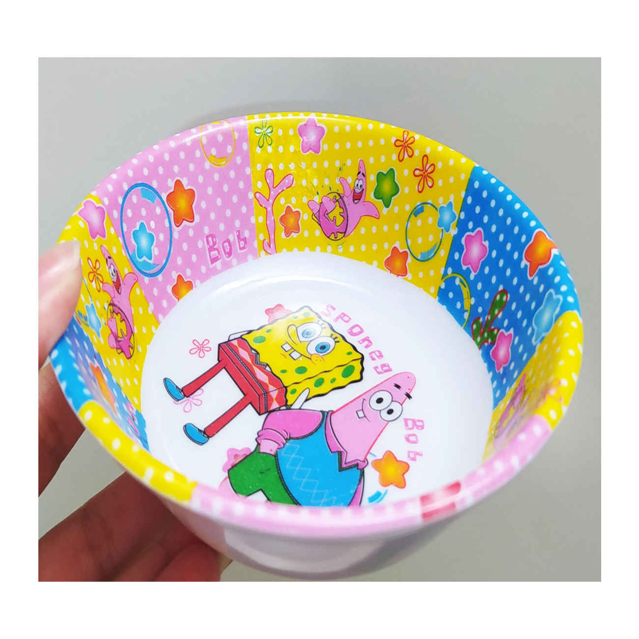 Lichtgewicht Melamine Kom – Voor Jouw Baby met SpongeBob Ontwerp (Set van 2)