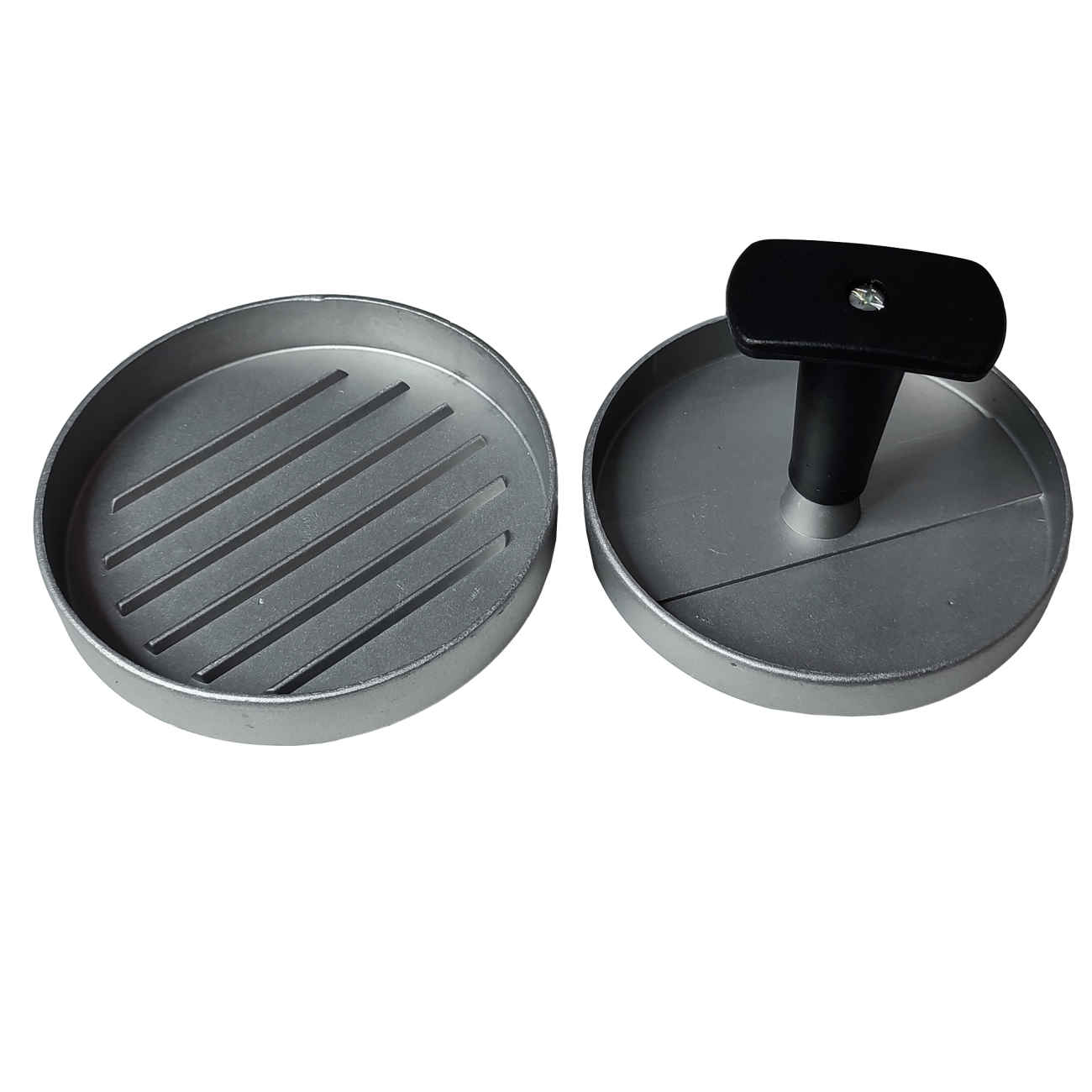 Handmatige Shami Kebab & Burgerpers – Zilver Aluminium
