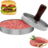 Handmatige Shami Kebab & Burgerpers – Gietijzer Houten Handvat