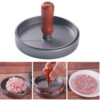 Handmatige Shami Kebab & Burgerpers – Gietijzer Houten Handvat