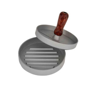Handmatige Shami Kebab & Burgerpers – Gietijzer Houten Handvat