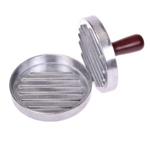 Handmatige Shami Kebab & Burgerpers – Aluminium Houten Handvat