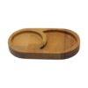 Natuurlijke Rustieke Houten Onderzetters 2-pack – Ovale Elegantie voor Uw Tafel