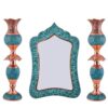 Koperen Spiegel met Turkoois – Woondecoratie