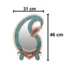 Koperen Spiegelset – Bloemenpaisley & Turkoois