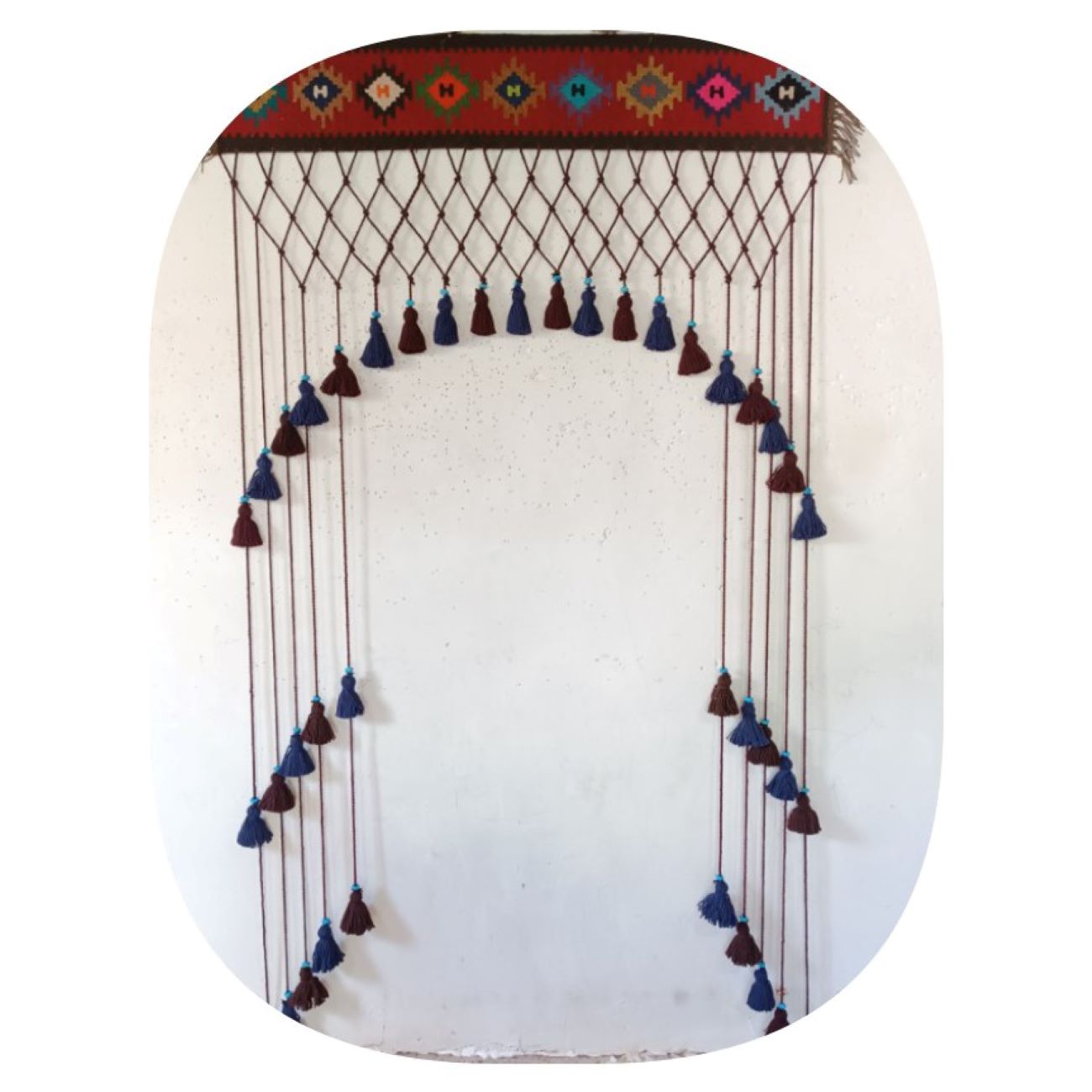Perzische DIY Kwast Wandhanger – Kilim Design Model Bagoas