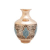 Perzische Decoratieve Koperen Set - Fles & Vaas Turkoois Inleg