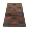 Handgeknoopt Perzisch Kheshti Gabbeh tapijt met dierenmotieven - Bruin, Wol