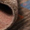 Handgeknoopt Perzisch Kheshti Gabbeh tapijt met dierenmotieven - Bruin, Wol