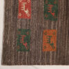 Handgeknoopt Perzisch Kheshti Gabbeh tapijt met dierenmotieven - Bruin, Wol