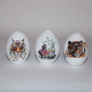 Perzisch Haftseen Beschilderd Ei – Tijger Model (3-Pack)