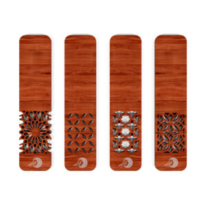 Perzisch Geïnspireerde Houten Bladwijzers – Set van 4