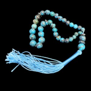 Perzische Neyshabur Turkoois Rozenkrans: 33 Kralen Tasbih