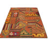 Perzisch Patchwork Kilim Tapijt Handgeweven Geometrisch Oranje