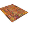 Perzisch Patchwork Kilim Tapijt Handgeweven Geometrisch Oranje