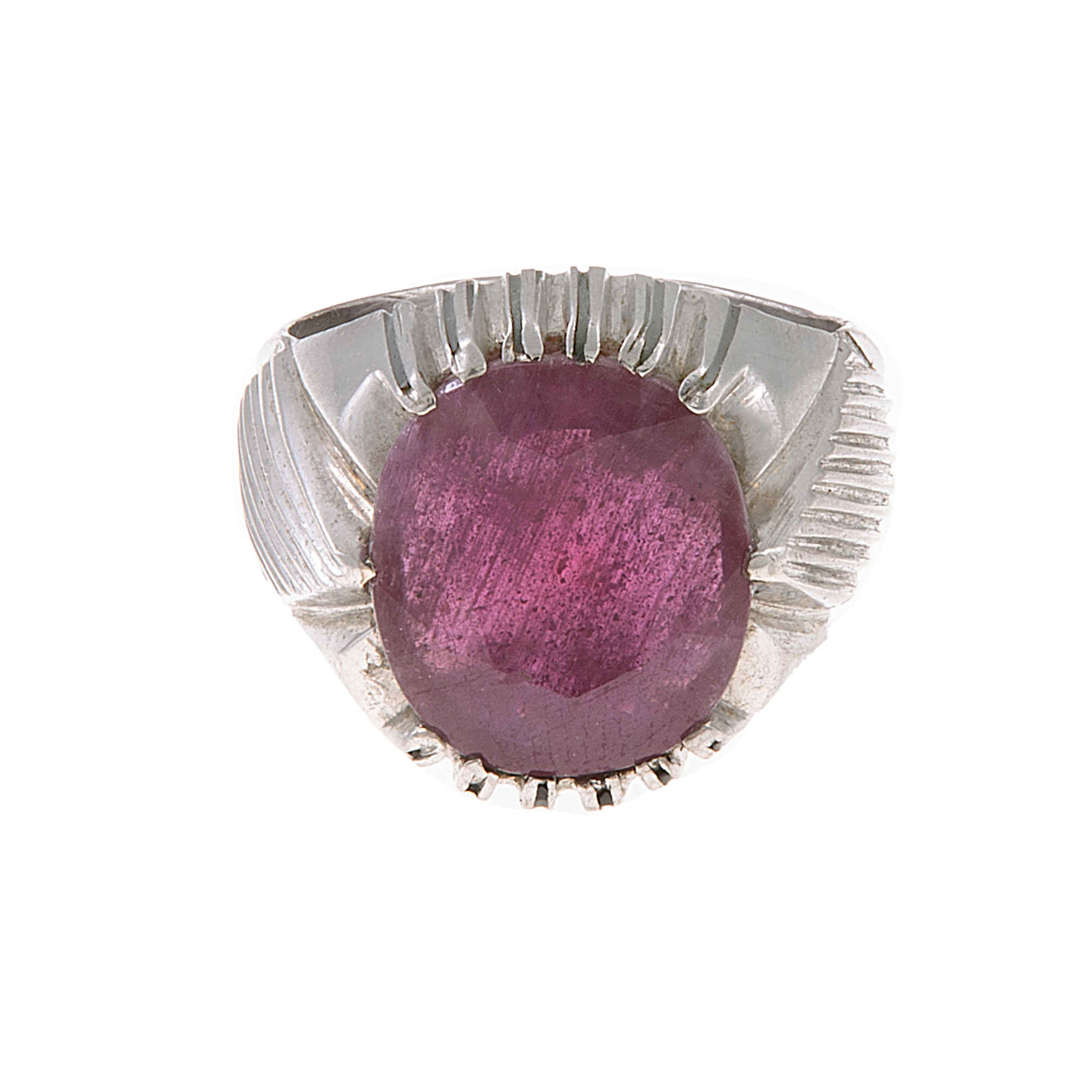 Perzische Robijn Zilveren Ring – Elegantie voor Mannen