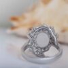 Perzische Damesring Zilver - Jemenitische Agaat & Diamantzetting