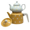 Porseleinen Dubbel Theepot Set – Perfect als Geschenk, Duurzaam met Polkadot Ontwerp