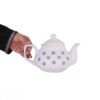 Porseleinen Dubbel Theepot Set – Geschikt voor Thee, Duurzaam met Polkadot Ontwerp