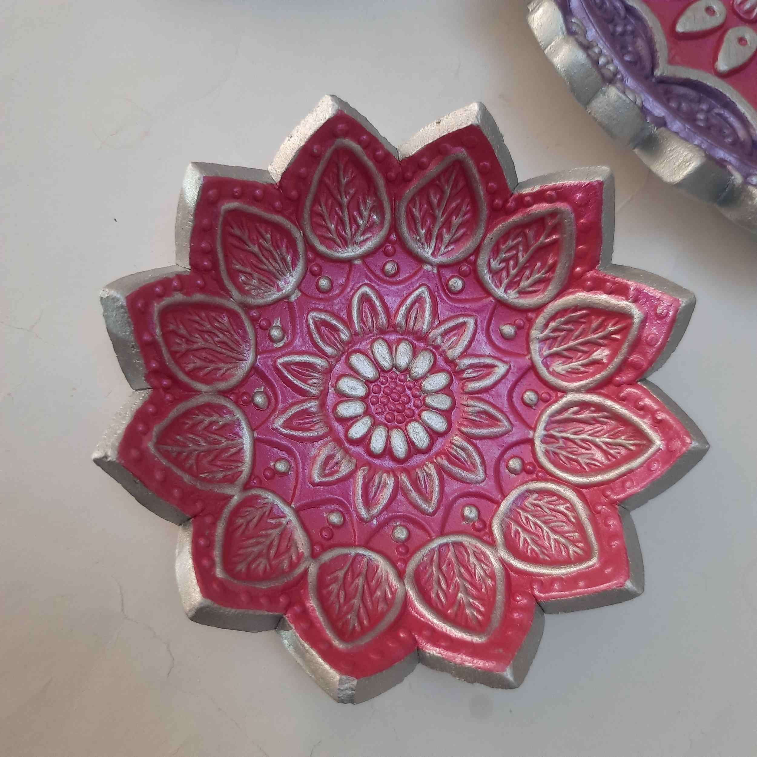 Paarse Aardewerken Haftseen Set voor Nowruz (10-delig)