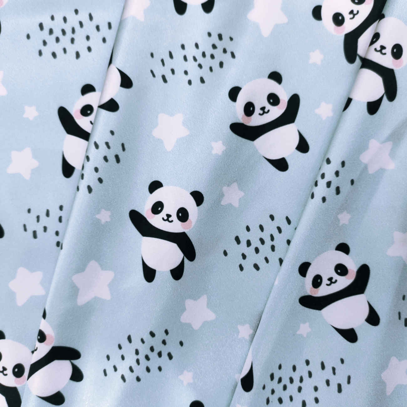 Satijnen Kussenslopen Panda Ontwerp – Set van 2 Vintage Stijl