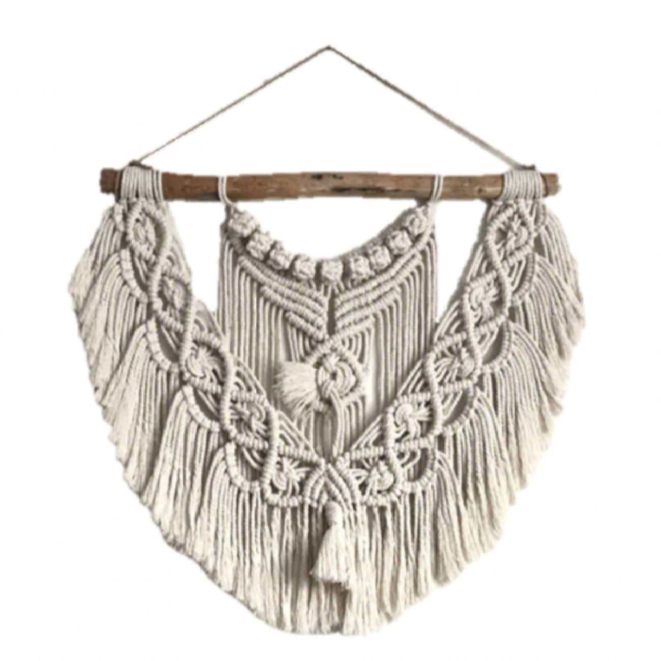 Prachtige Macramé Wanddecoratie – Artistieke Weefsels van Traditie