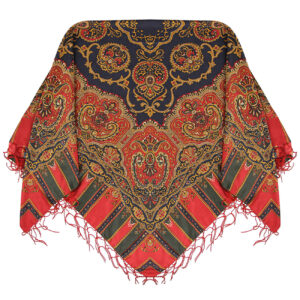 Torkaman Etnische Sjaal – Zwart Paisley