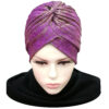 Fluwelen Elegante en Glanzende Tulband voor een Glamoureuze Look