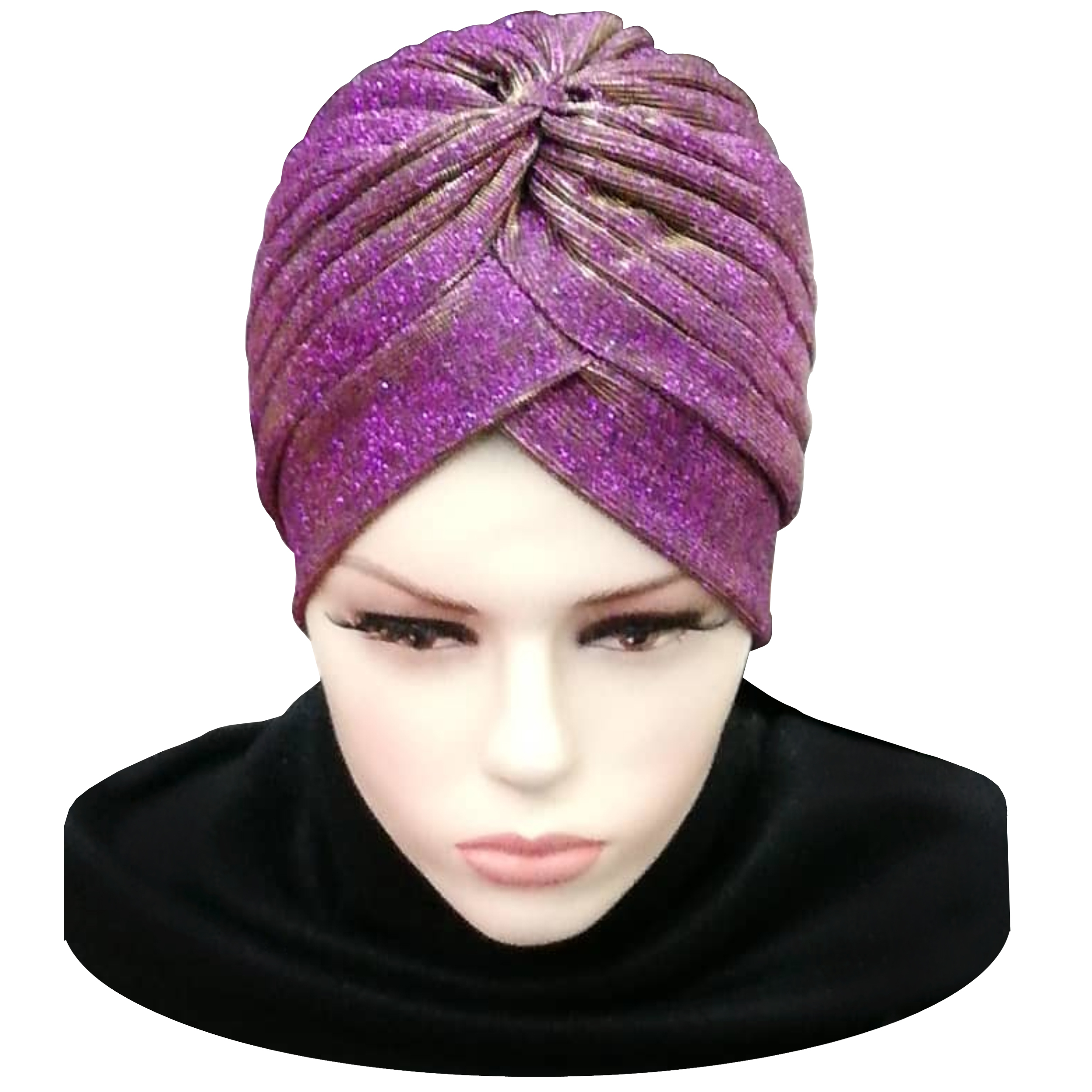 Fluwelen Elegante en Glanzende Tulband voor een Glamoureuze Look