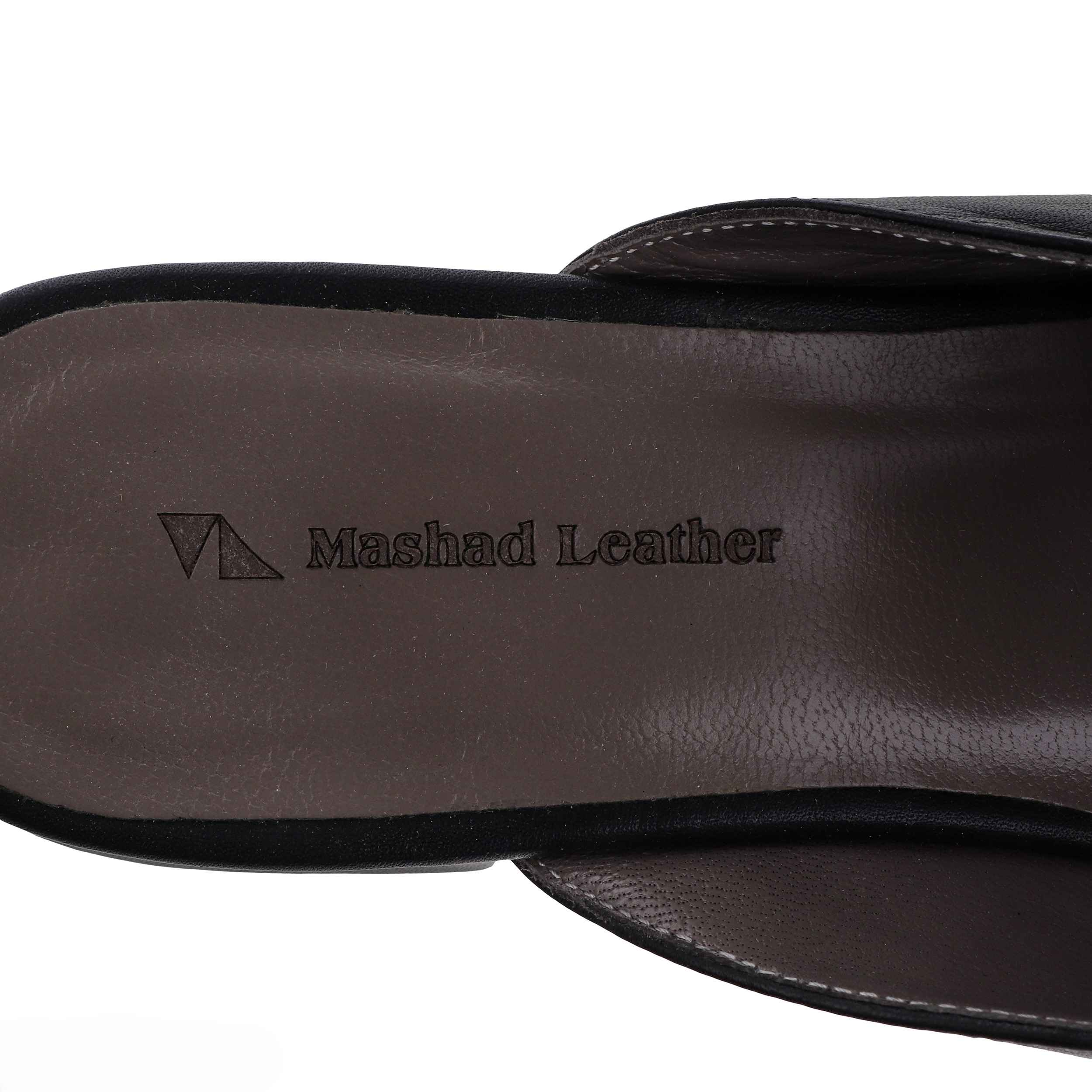 Dames Mashhad Leren Muiltjes – Zwart