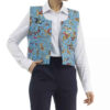 Dames Perzisch Vest – Termeh Stof Turkoois