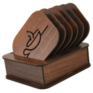 Houten Onderzetters Set van 6 – Duurzame Stijl