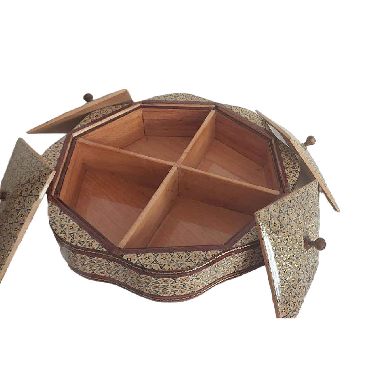 Houten Snoepschaal met Inlegwerk – Statement Piece