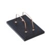Houten Bureau Set met Leren Bekleding, 5-delig in Zwart