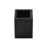 Houten Bureau Set met Leren Bekleding, 5-delig in Zwart