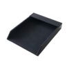 Houten Bureau Set met Leren Bekleding, 5-delig in Zwart
